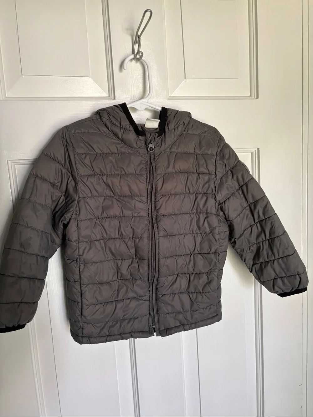 GAP Kids Gray Hooded Puffer Jacket